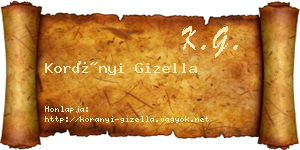 Korányi Gizella névjegykártya